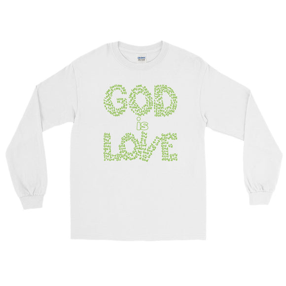GodisLove w/green print Long Sleeve T-Shirt