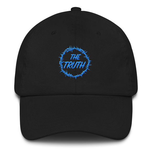 The Truth logo..Black hat w/aqua/teal
