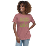 Women's God is Love w/green print Relaxed T-Shirt